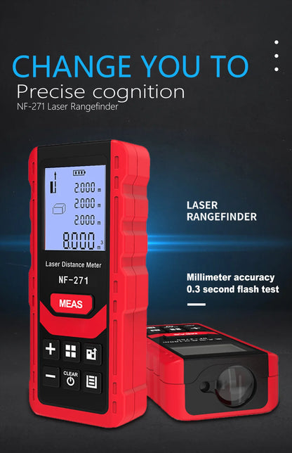 Noyafa NF-271 Laser Distance Meter 40M 80M Rangefinder Tape Range Finder Measure Device Digital Ruler Test Tool