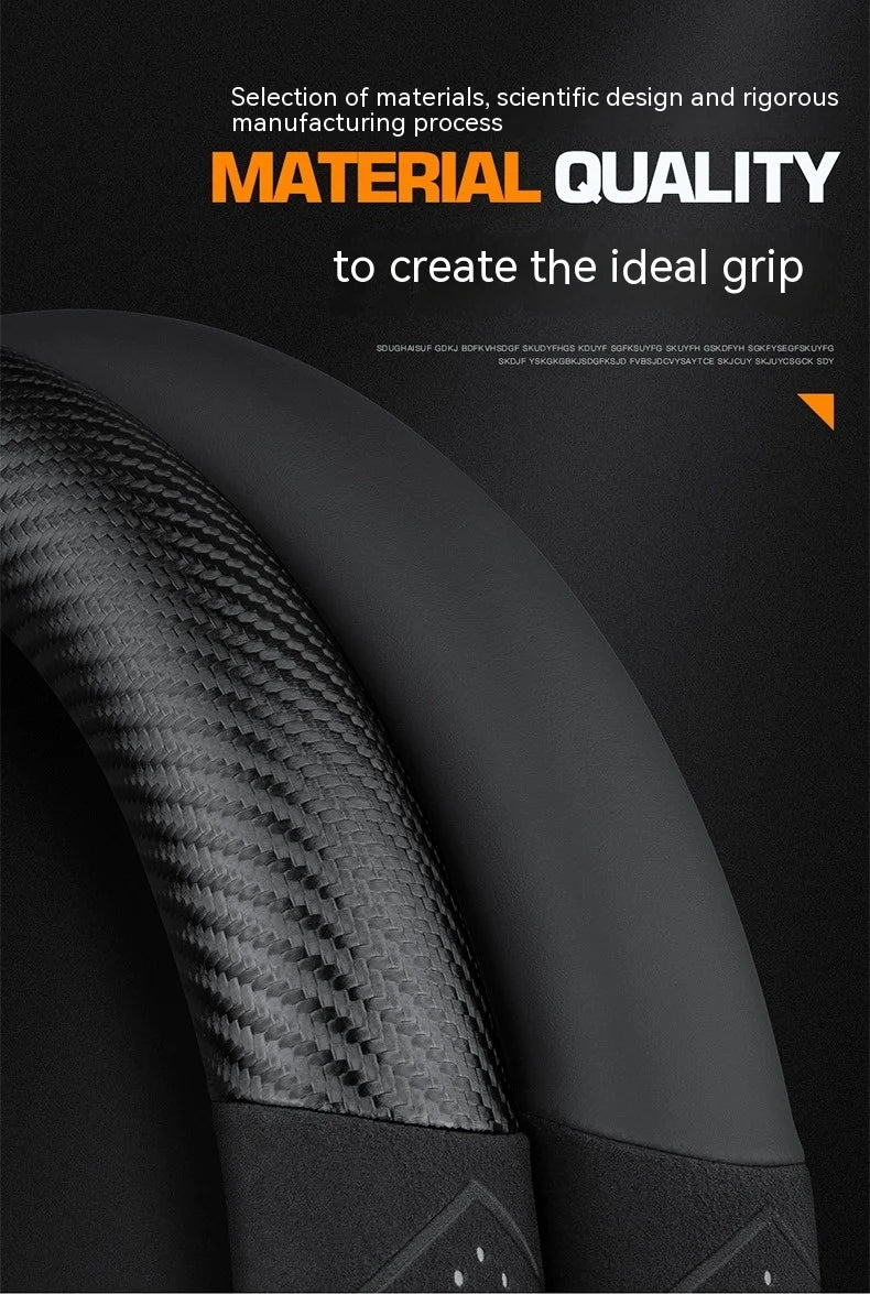 For SEAT Leon Ibiza FR 2 Ateca Arona Exeo Arosa Tarraco Mii Carbon fiber Suede Leather Car Steering Wheel Cover Auto Accessories