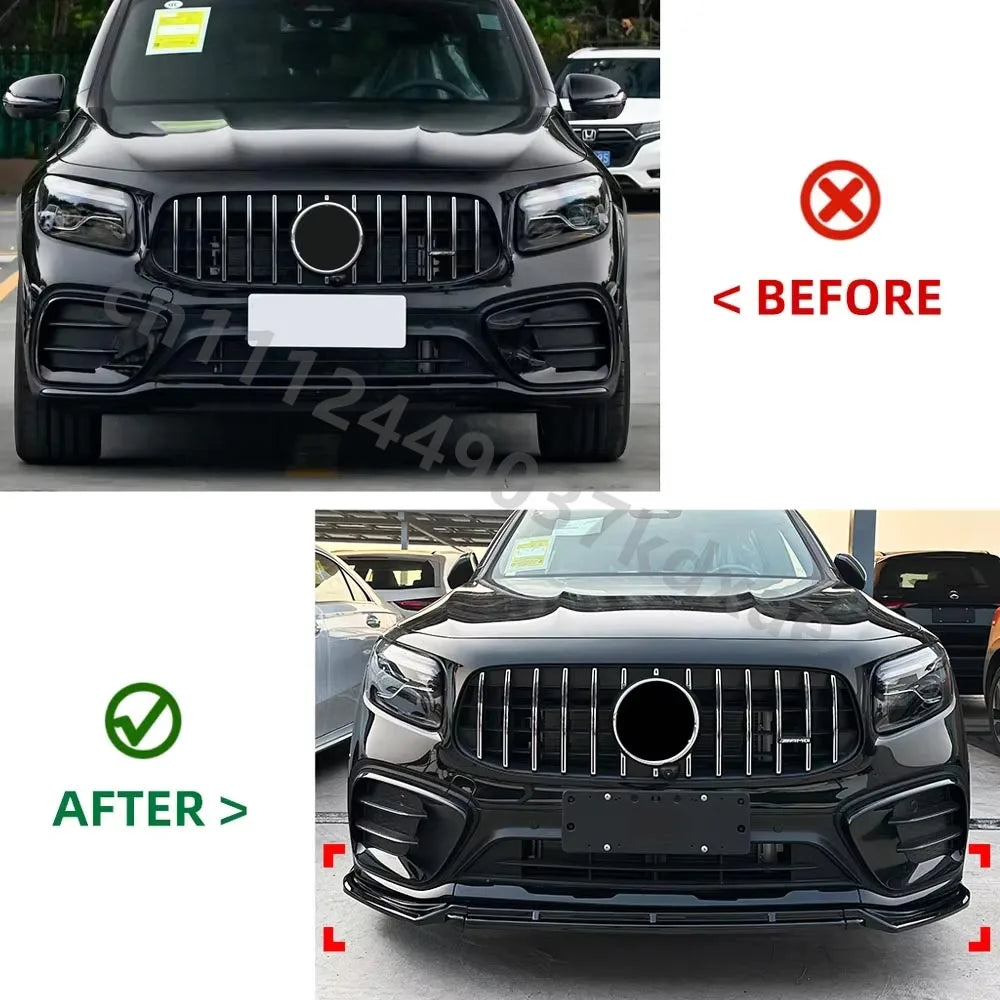 For 2024+ Mercedes Benz GLB X247 GLB220 GLB35 AMG Car Front Lip Spoiler Front Bumper Shovel Spoiler Exterior Body Kits