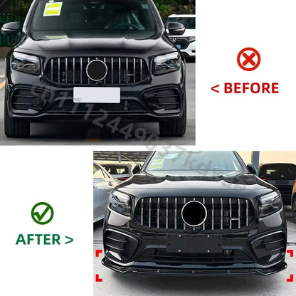 For 2024+ Mercedes Benz GLB X247 GLB220 GLB35 AMG Car Front Lip Spoiler Front Bumper Shovel Spoiler Exterior Body Kits