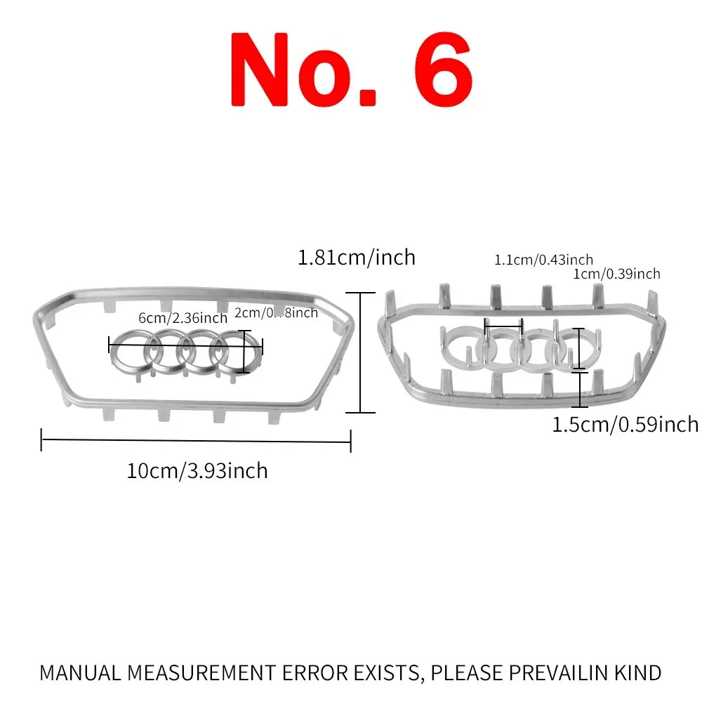 Car Styling Steering Wheel Center Logo Covers Trim Accessorie Fit  AUDI A6L Q7 Q3 Q5 A7 A5 A3 A4L A8L A8 Q5L Q8 A7 Q6 E-TRON SQ5
