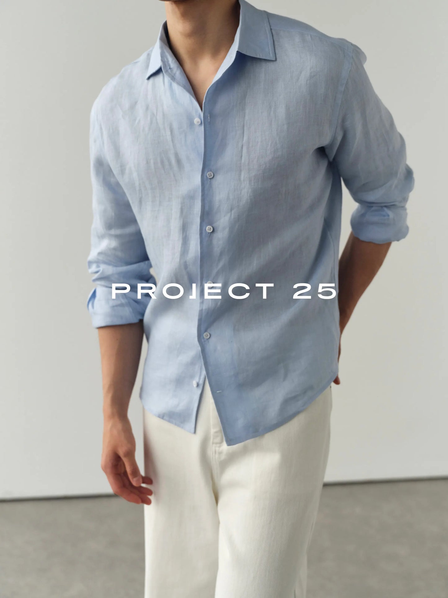 PROJECT 25 Men Normandy TEX-NORD Linen Shirt, Breathable Cooling Old Money Style Relaxed Long Sleeve Casual Luxury Daily Blouse