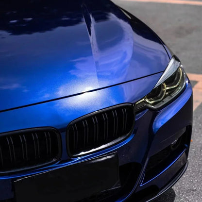 Gentian Blue Metallic Car Sticker Car Wrapping Film PET Sticker Bubble Free Auto Decals Car Accessories Exterior Decoration