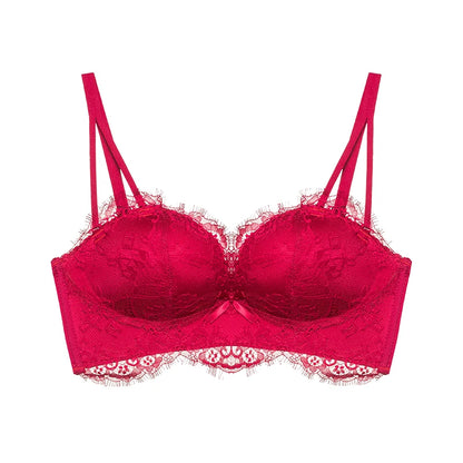 Women’s Victorian French Lace Bra Set, Push Up for Small Breasts with Side Support, Anti Dropping Sexy Lingerie MOYISU Sexy AB