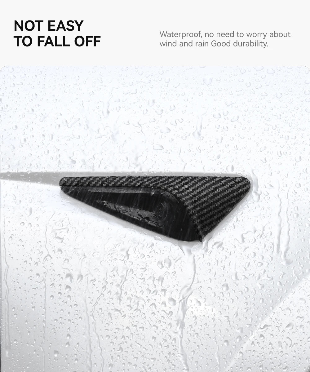 YZ Turn Signal Camera Trim Cover forTesla Model3Y 202-2026 Accessories Side Leaf Board Protector ABS Matte Carbon Fiber Pattern