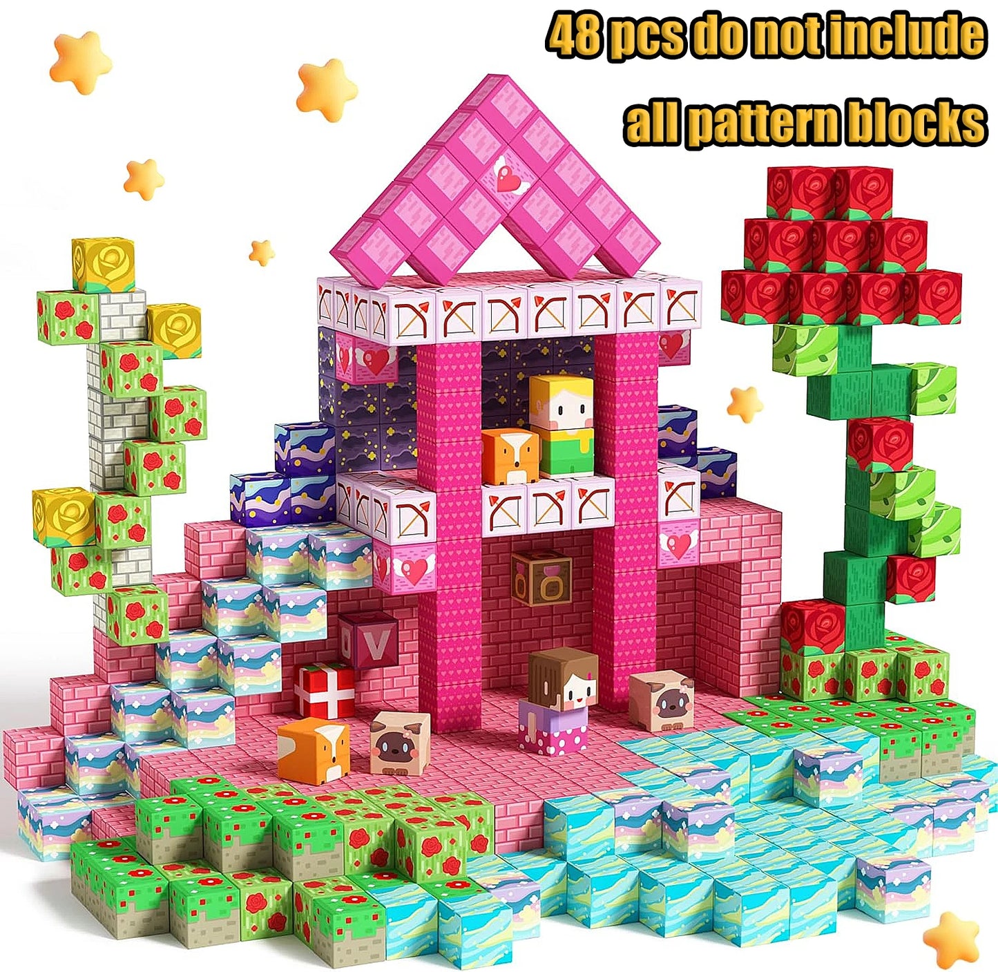 Magnetic Building Blocks New Mine World Magnetic Snow Ice Castle Construction Brick Cube STEM Boy Girl Children Toy Set Gift