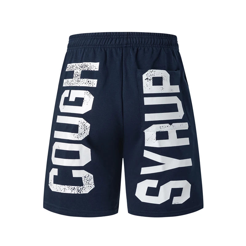 2026 New That's A Awful Lot of Cough Syrup Men's Casual Shorts Snow Mountain Print Shorts Loose Casual Beach Shorts