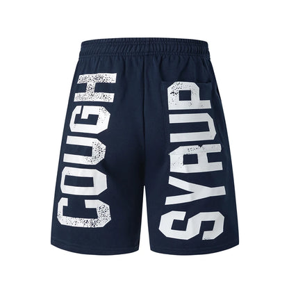 2026 New That's A Awful Lot of Cough Syrup Men's Casual Shorts Snow Mountain Print Shorts Loose Casual Beach Shorts