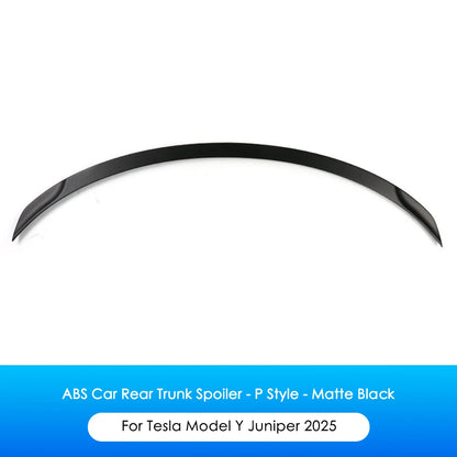 ABS Carbon Fiber Spoiler For Tesla Model Y Juniper 2025 Rear Trunk Wing Lid Spoiler Original Modified Car Exterior Accessories