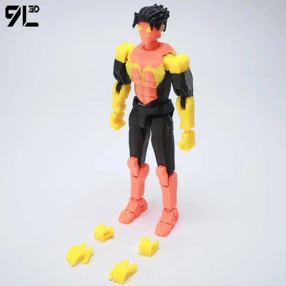 9L3D Printed Invincible Tech Jacket Toys Action Figures Titan13 T13 Dummy 13 Superheroes Multi-Jointed Movable Shapeshift Toys