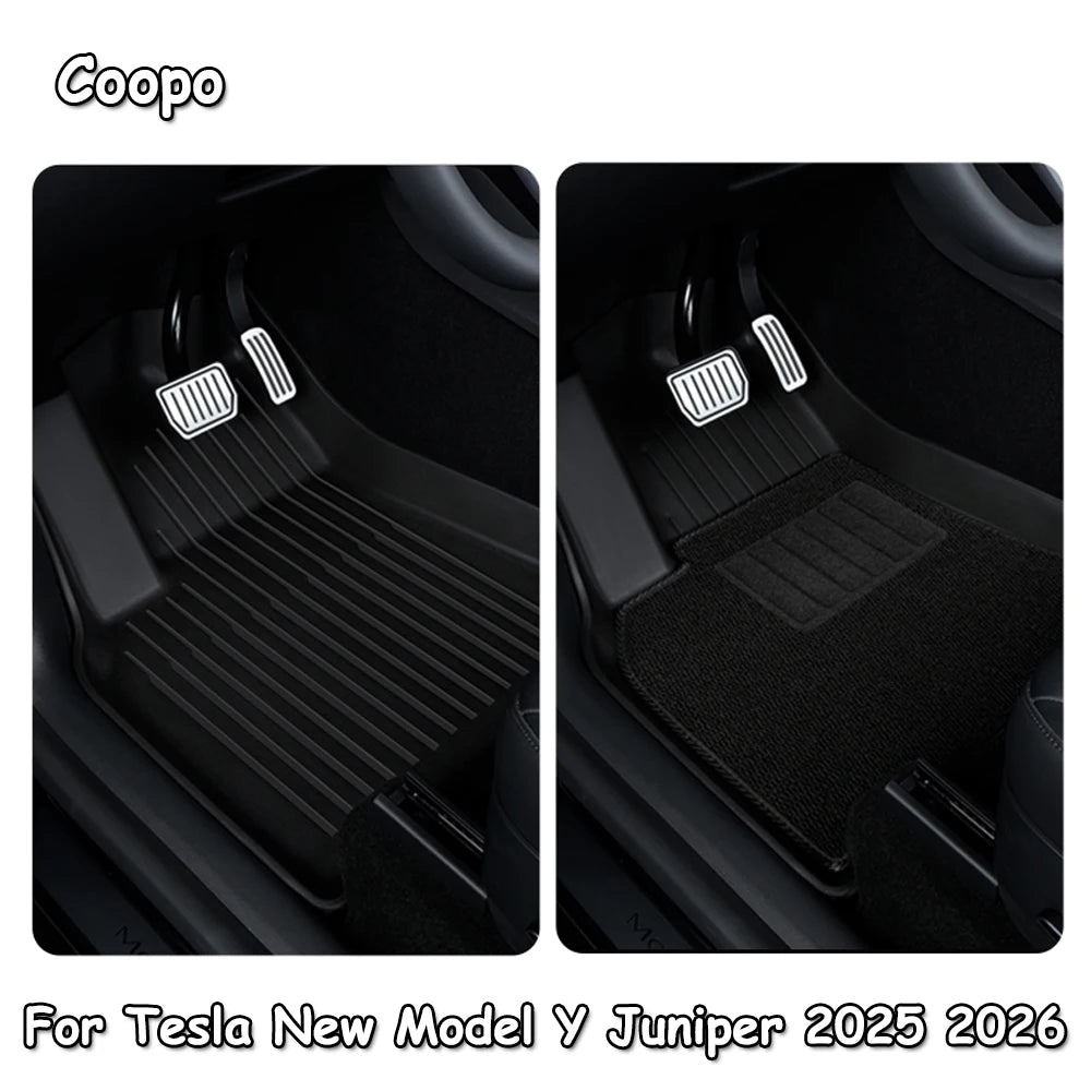 For Tesla Model Y Juniper 2026 2025 TPE Floor Mats Durable Design Waterproof Luggage Mat Foot Pads Modely Trunk Mats Accessories