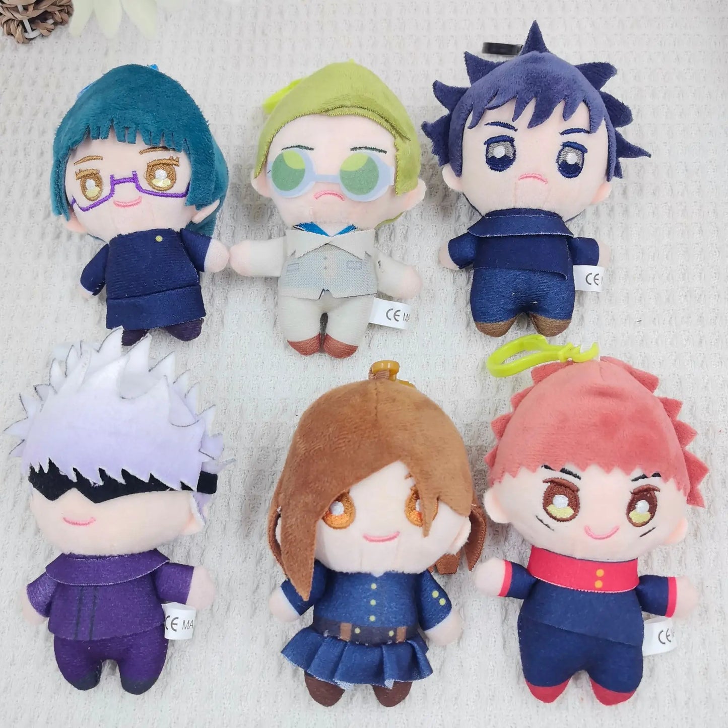 Jujutsu Kaisen Gojo Itadori Plush Keychain Anime Character Bag Charm Q-Style Stuffed Toy Pendant Gift for Boys Girls Collection