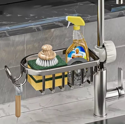 Kitchen Sink Drain Rack Sponge Storage Flexible Faucet Holder Soap Drainer Towel Rack Shelf Organizer Kitchen Accessories