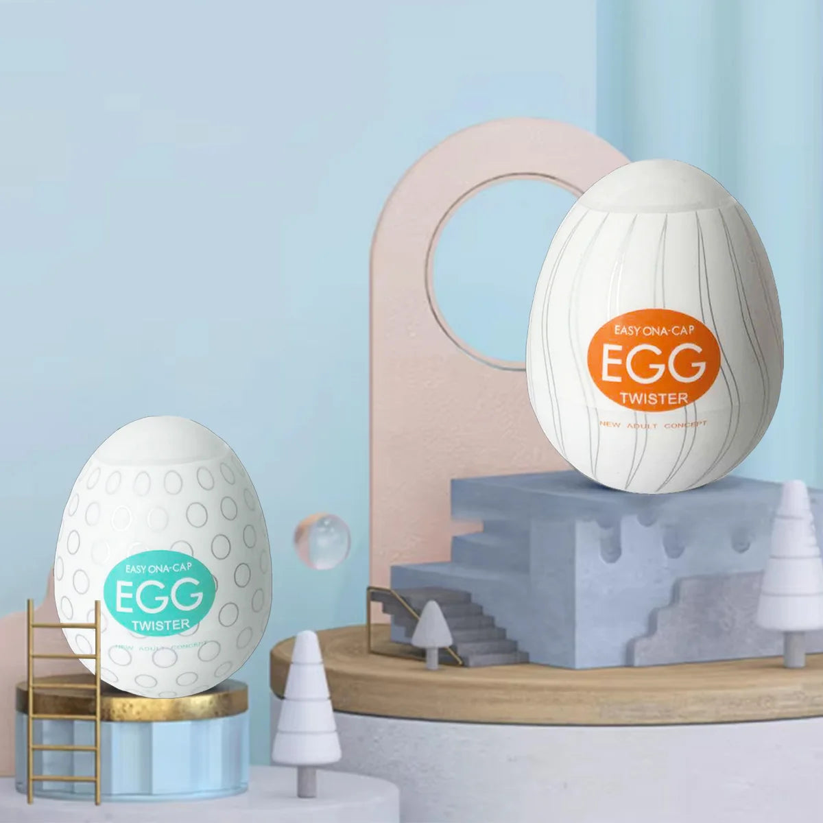 Egg-Shaped Male Personal Massager Soft Silicone Pocket-Sized Intimate Care Device for Men's Body Relaxation and Comfort