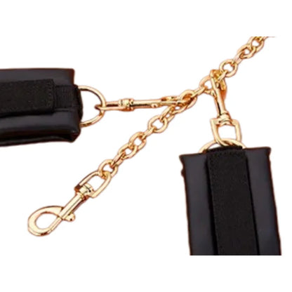 7Pcs Adjustable BDSM Bondage Kit Collar Hand Thigh Cuffs Waist Strap Traction Chain SM Couple Erotic Toy 18+