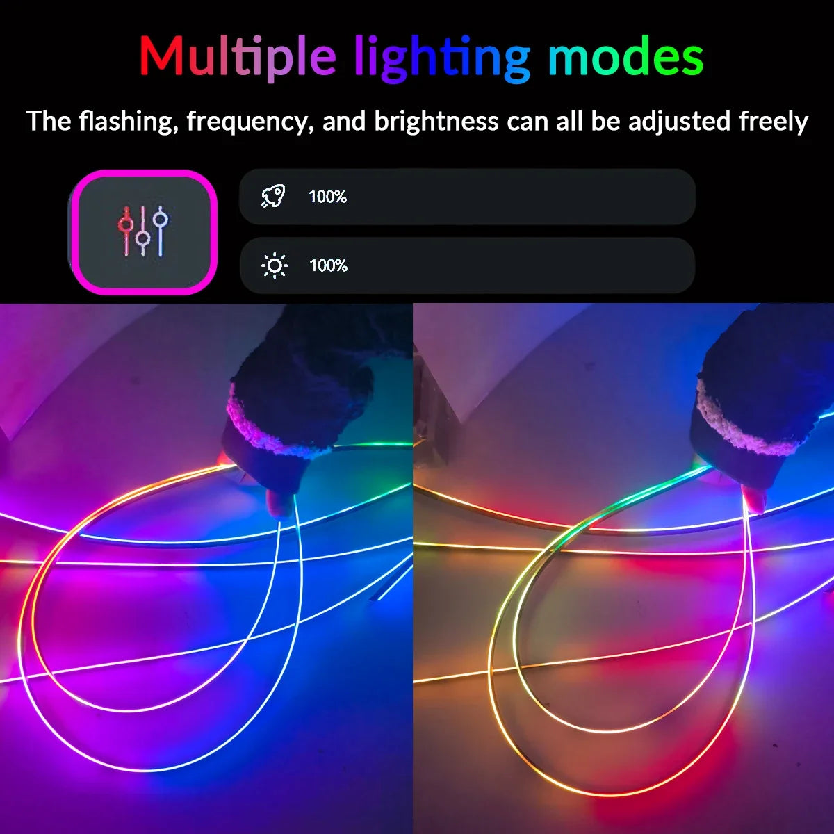 Symphony Interior Car LED Ambient Strip Lights with APP Control Music Sync RGB Decorative Lamp 18 in 1 Auto Atmosphere Light