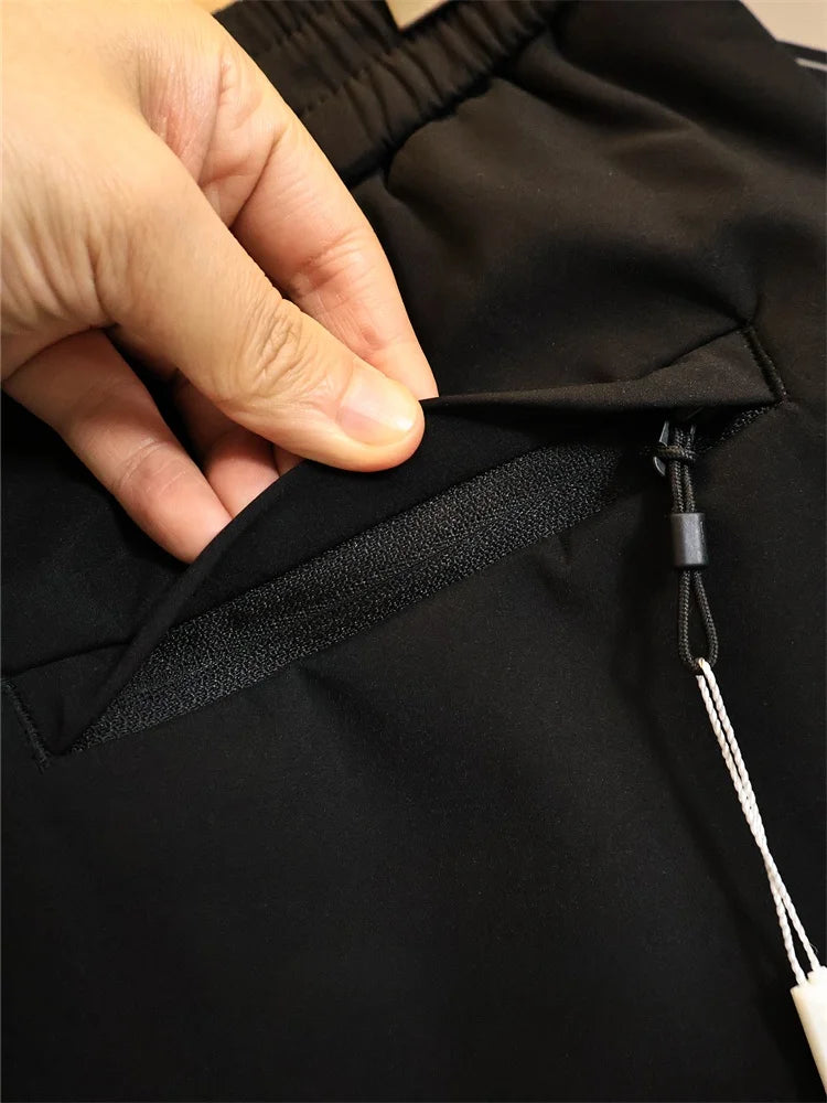 Men's Winter Thermal down Pants Goose down Filling Casual Long Trousers Fashionable Urban Style Youth Pure Color Versatile