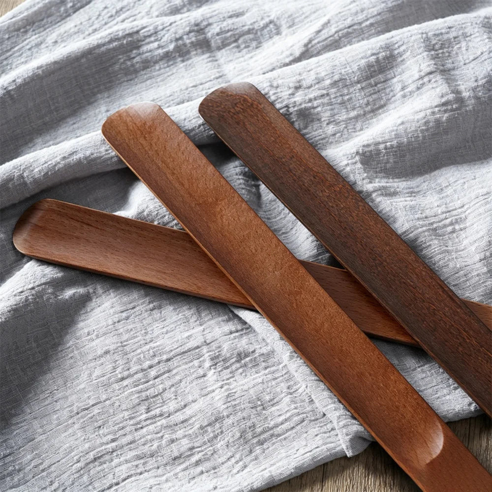 26/40/50/75cm Wooden Magnetic Shoe Horn, Wall Mount Self-Adhesive Shoe Helper with Magnetic Base