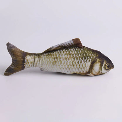 New Design Plush Fish Cat Toy Durable Bite-Resistant Interactive Toy Catnip Stuffed Pet Plaything