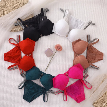 Sexy Lingerie Sporty Classic Padded Adjustable push up Lingerie Underwear Set Bras and Panty Set Victoria's Secret Women's