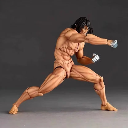 Ko Attack On Titan Eren Jaeger Action Figure Kaiyodo Revoltech Amazing Yamaguchi Series Figurine Pvc Model Collection Toy Gift