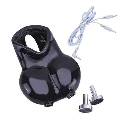 Electric Shock Bdsm Cock Sheath Ball Stretcher Host Cable E-stim Penis Ring Electro Sex Toy for Men Glans Testicle Loops Massage
