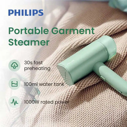Philips Handheld Garment Steamer 1000W 30S Fast Heating 100ML Portable Fabric Wrinkle Remover Home Travel Clothes Steam Iron