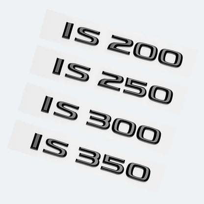 Letters Chrome Glossy Black IS200 IS250 IS300 IS300h IS200t HYBRID ABS Emblem for Lexus IS Series Car Trunk Logo Badge Sticker