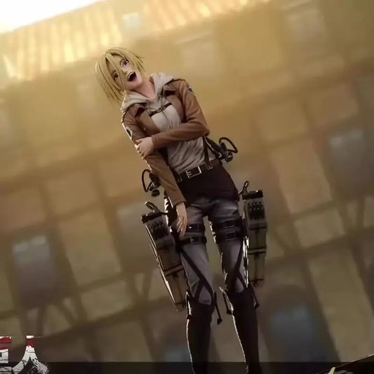 New 28cm Attack On Titan Anime Figures Annie Leonhart Figures Pvc Statue Collection Model Room Decoration Birthday Gift Toys