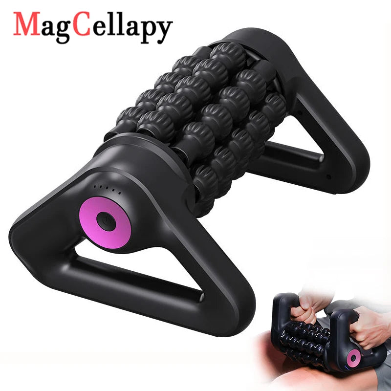Muscle Massager Roller Electric Deep Tissue Impactor Rechargeable Pain Relief Tool for Shoulder Back Muscle Relax Recovery