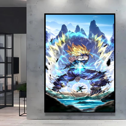 Canvas Posters Dragon Ball Goku Picture Children Gifts Home Decoration Waterproof Comics Pictures High Quality Wall Art Classic