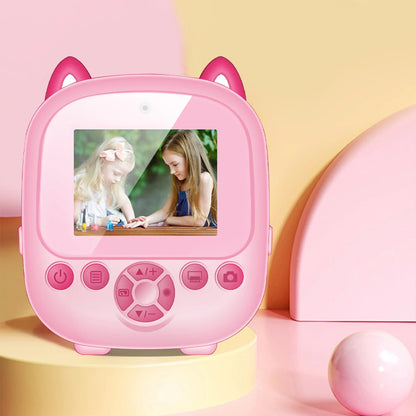 6 In 1 Cute Digital Camera Type-C Rechargeable Portable Video Camera 1300mAh Mini Instant Print Camera Christmas Birthday Gifts