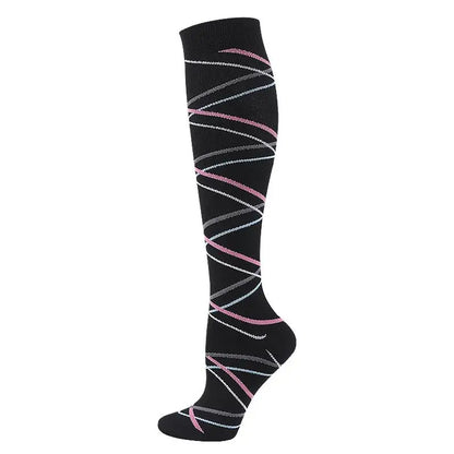 58 Styles Compression Socks 30 Mmhg Heart Star Stripe Socks New Unisex Golfs Tube Thigh Men Outdoor Long Pressure Stockings