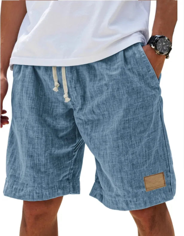 Retro Cotton Linen Shorts for Men Fashion Streetwear Men's Casual Loose Short Pants Roupas Harajuku Linen Shorts Men Clothing
