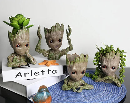 Home Decoration Groot Planter Flower Pots For Indoor Flowers Pot Tree Man Ornaments Anime Figure Statue Art Crafts Kid Men Gifts