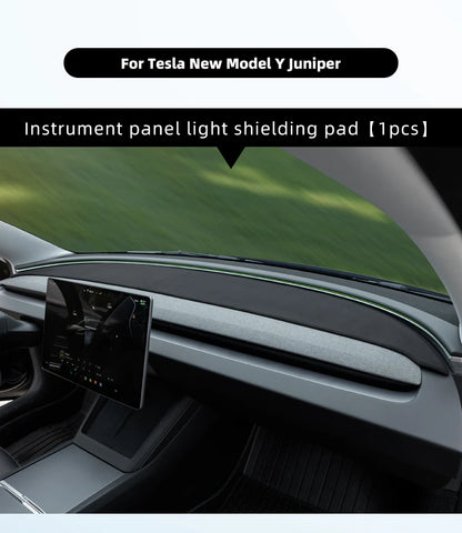 For Tesla Model Y Juniper Suede Leather Dashmat Model 3 Highland Car Dashboard Cover Pad Dash Mat SunShade Carpet Accessories