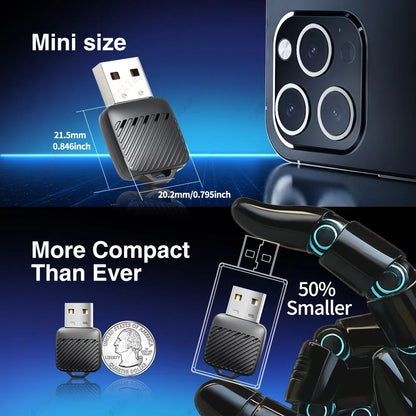 Wireless CarPlay Android Auto 2 in 1 Adapter AI Smart Box Dongle for Wired CarPlay Car Intelligent System Plug Play 5GHz WiFi