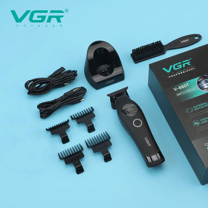 VGR Hair Trimmer Professional Brushless Motor Clipper Hair Cutting Machine Adjustable Charging Base Hair Trimmer for Men V-880