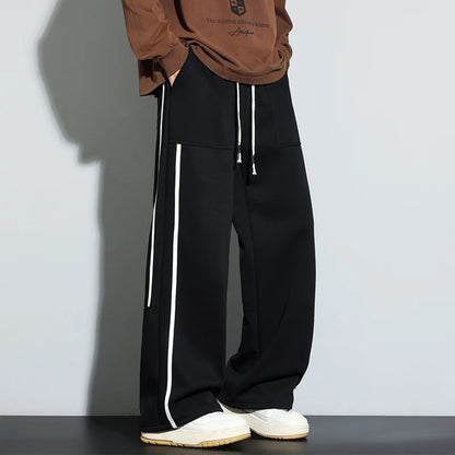2025 Men Sweatpants Baggy Joggers Cotton Korean Sports Pants  Neutral Loose Outdoor Jogger Fitness Trouser