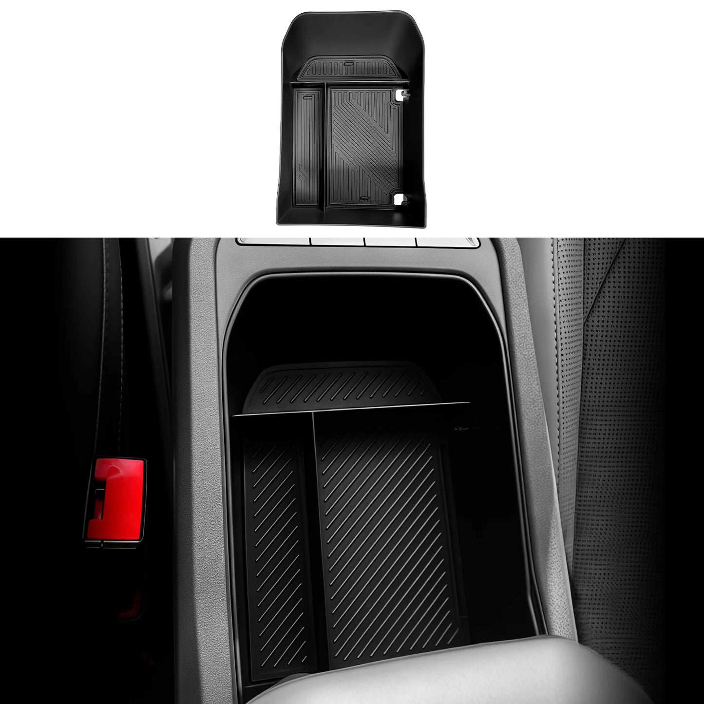 Central Console Armrest Front Storage Box Organizer Container Tray Car Interior Stowing Tidying For Kia EV3