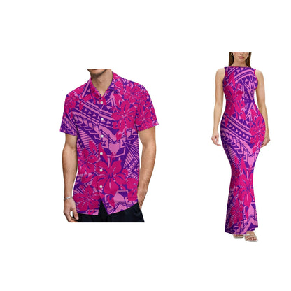 High Quality Custom Sexy Bodycon Dress Pacific Isalnd Art Design Women Boat Neck Design Sleeveless Maxi Dress Backless Dress
