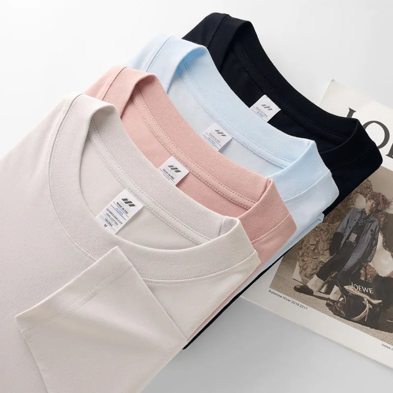 Spring Summer Tops T-shirt Women Solid Cotton Long Sleeve Bottoming Shirt Casual Korean Top Tees Harajuku Loose Basic Tshirt