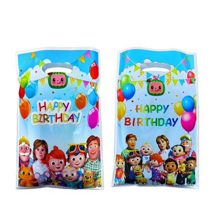 Cocomelon Birthday Party Decoration Tableware Set Birthday Cup Plate Napkin Tablecloth Cake Topper Balloon Party Favors Gifts