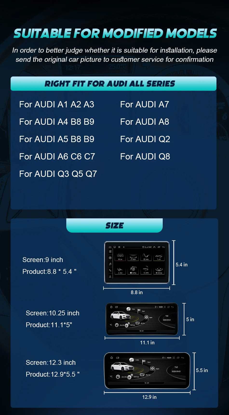 Android 14 8+128GB CarPlay For Audi Q7 4L 2005-2015 MMI 2G 3G GPS Car Multimedia Player Navigation Auto Radio Stereo DSP WIFI