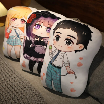 35cm Kawaii Anime My Dress Up Darling Series Q Version Pillow Cartoon Character Kitagawa Marin Creativity Printing Back Cushion