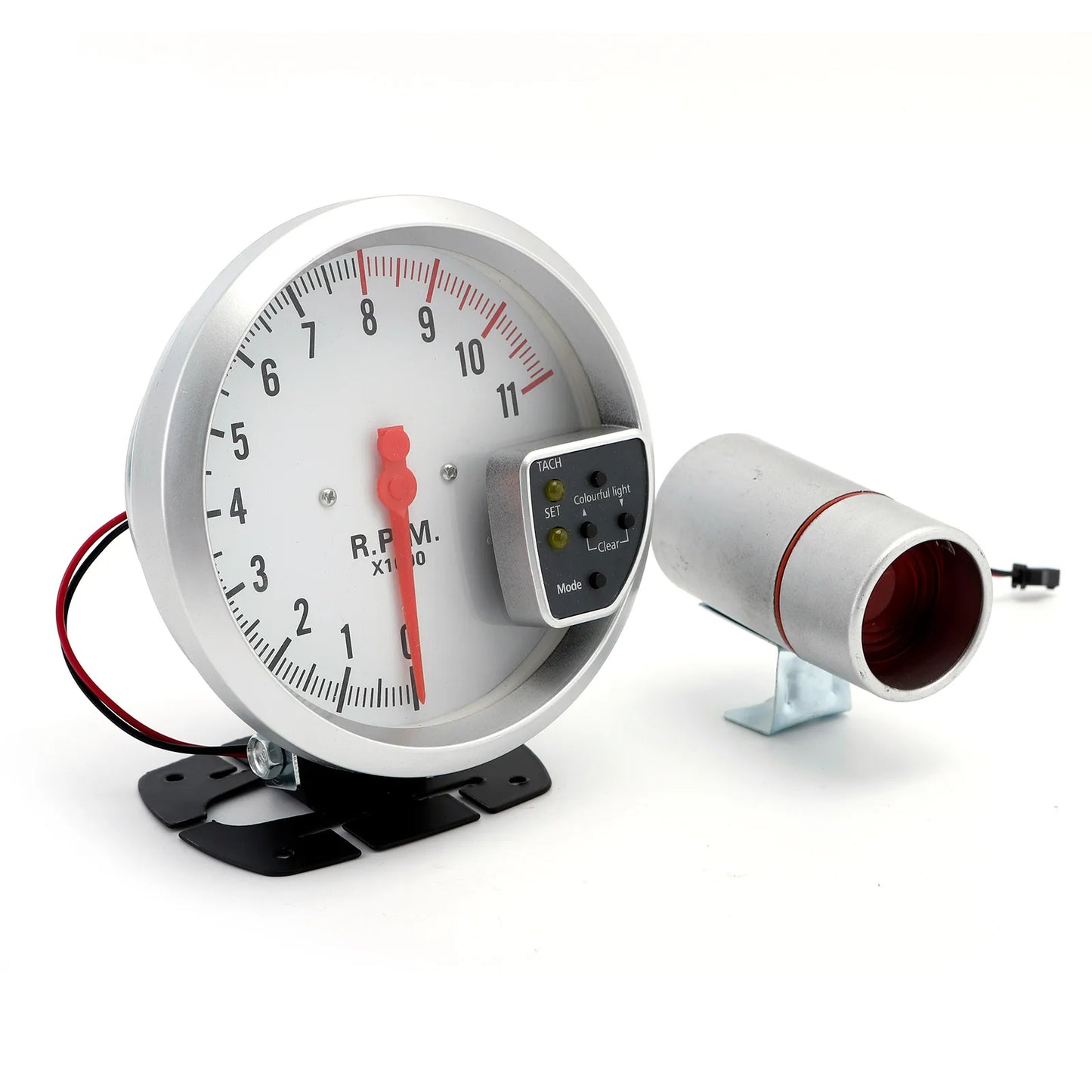 5 Inch RPM Meter Tachometer 11000k With Shift Light Racing Car Gauge 7 Color Backlight 12v For 4 / 6 /8 Cylinder Engine Vehicles