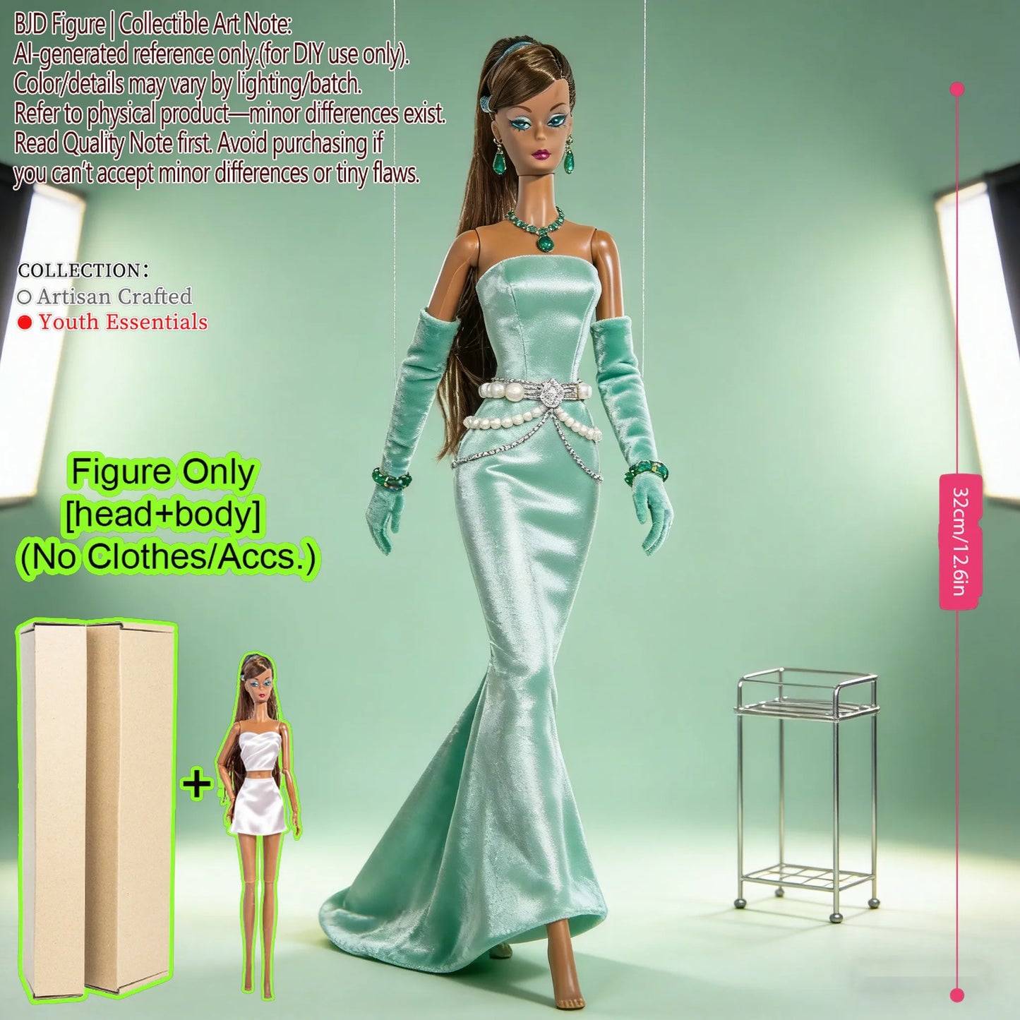 12 Inch 1/6 Fashion Supermodel BJD MJD Doll Ball Joint Articulated Figure Fluffy Stylable Hair Collect No Clothes