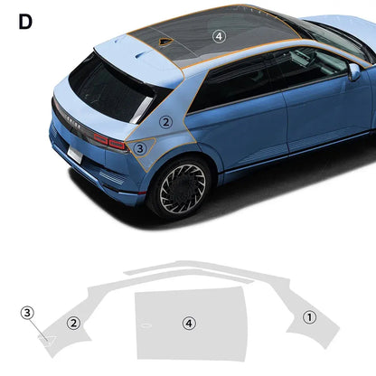 For Hyundai lONlQ 5 2022 2023 PPF Car Film 9Mil Pre-Cut Paint Protection Film TPU Invisible Anti-scratch Resistant Vinyl Wrap