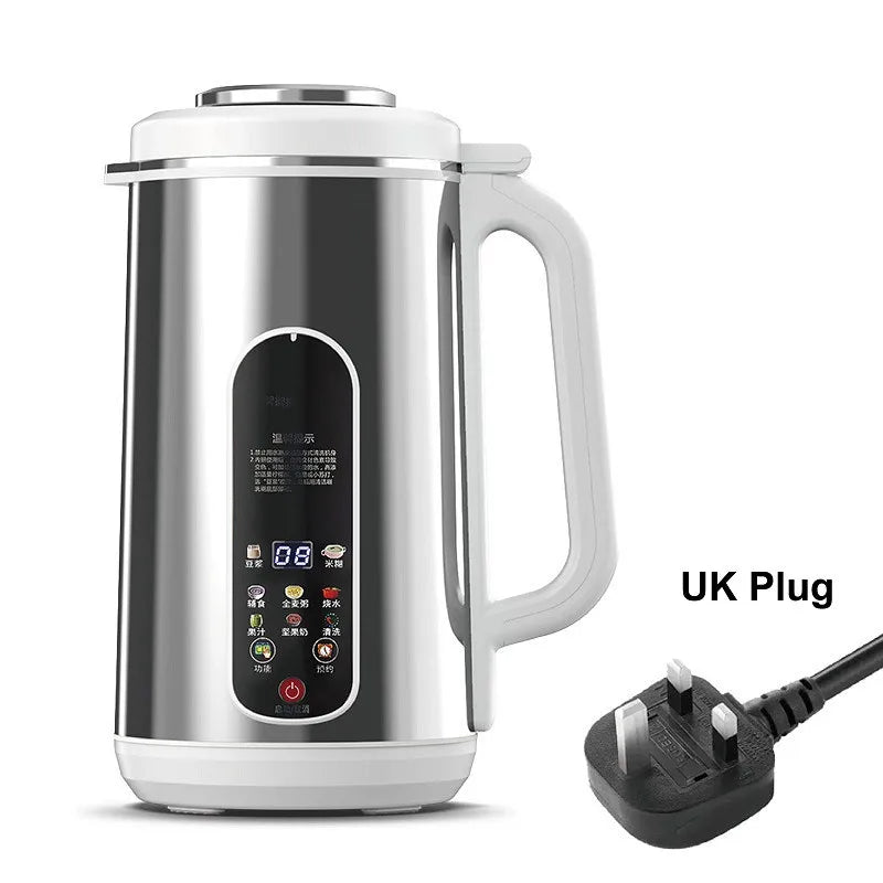 110V Smart Soy Milk Machine Electric Juicer Multifunctional Wall Breaking Machine Kitchen Auto Heating Rice Paste Machine 1.2L
