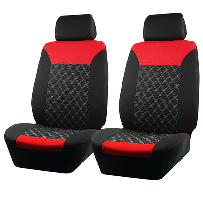 Car Seat Covers Double Line Embroidery Quilted Splicing Universal Size Fit For Most Car Polyester Fabric Seat Covers For Car